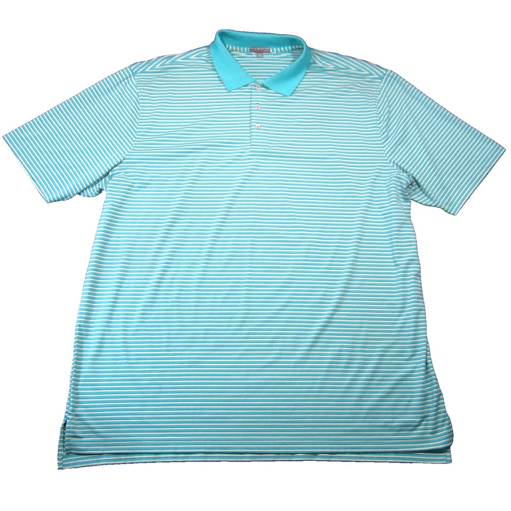 Peter Millar Aqua Striped Polo Shirt